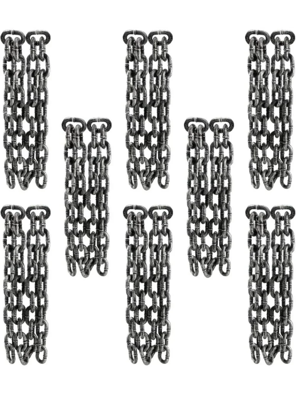 8 Pack 6ft Halloween Plastic Chains - Spooky Prison Props for Haunted House